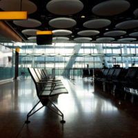 Coronavirus outbreak, empty airport terminal